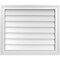 Ekena Millwork Vertical Surface Mount PVC Gable Vnt: Non-Functional, w/2"W x 1-1/2"H, Brickmould Frame, 26"W x 22"H GVPVE26X2202SN - alternate 1